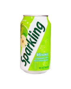 Газированный напиток Яблоко сокосодержащий 0 355 л Lotte sparkling