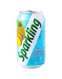 Газированный напиток Ананас сокосодержащий 0 355 л Lotte sparkling