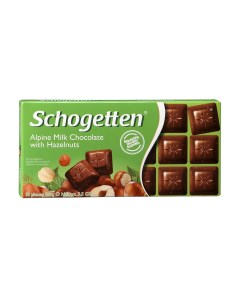 Шоколад Альпийский молочный с фундуком 100 г Schogetten