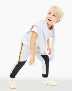Серые спортивные брюки Jogger колор блок для мальчика Gloria jeans