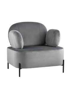 Кресло кэнди с подлокотниками велюр серый серый Stool group