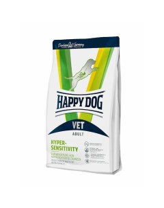 Vet Hypersensitivity полнорационный сухой корм для собак с пищевой аллергией диетический Happy dog