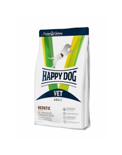 Vet Diet Hepatic полнорационный сухой корм для собак при заболеваниях печени диетический 4 кг Happy dog