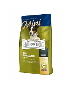 Supreme Mini Neuseeland полнорационный сухой корм для собак мелких пород с чувствительным пищеварени Happy dog