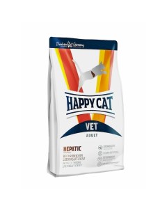 Vet Diet Hepatic полнорационный сухой корм для кошек при заболеваниях печени диетический 1 кг Happy cat