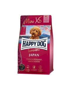 Sensible Mini XS Japan полнорационный сухой корм для собак миниатюрных пород с чувствительным пищева Happy dog