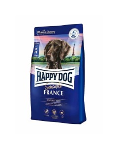 Supreme Sensible France полнорационный сухой корм для собак средних и крупных пород с пищевой аллерг Happy dog