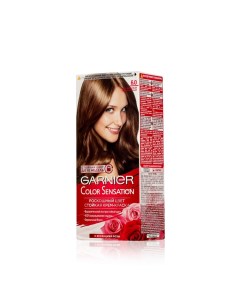 Крем краска Color Sensation стойкая для волос 6 0 Роскошный темно русый Garnier