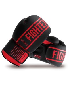Боксерские перчатки Fight Expert Matte Black Red 14 OZ Flamma