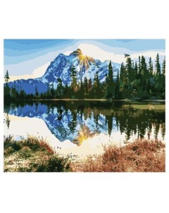 Картина по номерам Озеро в горах на холсте 40х50 см Dell' arte