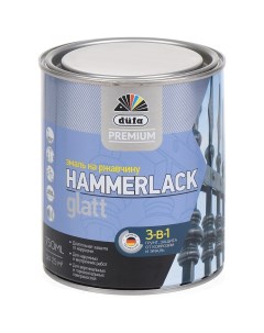 Эмаль Hammerlack по ржавчине алкидная глянцевая зеленый мох RAL 6005 750 мл Dufa premium