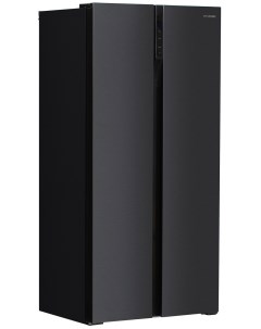 Холодильник Side by Side CS4505F черный Hyundai