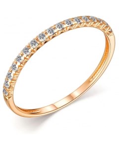 Кольцо с 17 бриллиантами из красного золота Костромская ювелирная фабрика "алькор"