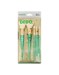 Набор кистей для макияжа в чехле GREEN COUTURE Deco