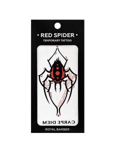 Переводная татуировка Tattoo RED SPIDER Royal barber