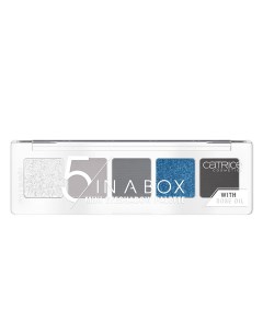 Палетка теней для век 5 IN A BOX тон 050 blue smokey look Catrice