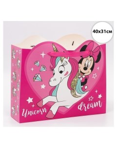 Пакет подарочный Unicorn Dream единорог минни маус 40х31х11 5 см Disney