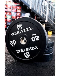 Диск EVO BUMPER PLATE 20кг черный Yousteel