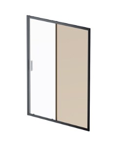 Душевая дверь Gem 150х195 прозрачная бронзовая черная матовая W90G 150 1 195BBr Am.pm.