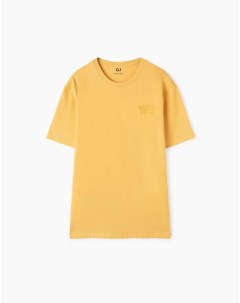 Жёлтая футболка Regular с вышивкой Gloria jeans