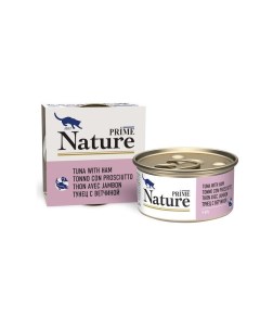 Nature влажный корм для кошек с тунцом и ветчиной кусочки в желе в консервах 85 г Prime