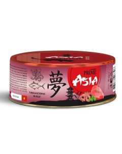 Asia влажный корм для кошек с тунцом и осьминогом кусочки в желе в консервах 85 г Prime