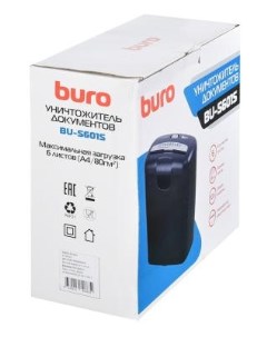 Шредер Buro Home BU S601S секр Р 1 ленты 6лист 10лтр пл карты Бюрократ