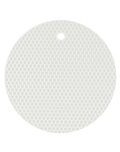 Подставка прихватка для горячего 18 см круглая силикон белая Soft kitchen Kuchenland