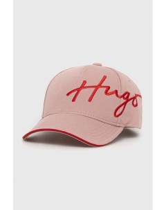 Бейсболка из твила с вышитым логотипом Hugo