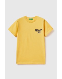 Хлопковая футболка с надписью Benetton