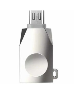 Переходник Hoco OTG MicroUSB USB UA10 Серебряный