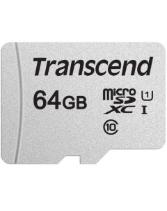 Карта памяти MicroSD 64GB UHS I U1 TS64GUSD300S A Transcend