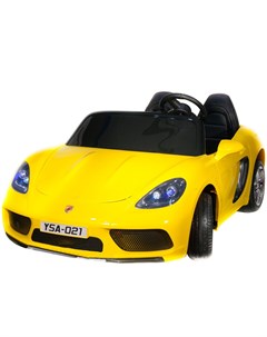 Детский электромобиль Porsche Cayman YSA021 жёлтый Toyland