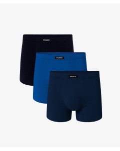 Мужские трусы шорты набор из 3 шт хлопок темно синие голубые темно голубые Atlantic