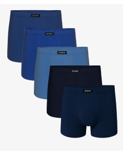 Мужские трусы шорты набор из 5 шт хлопок темно фиолетовые голубые темно синие темно голубые Atlantic