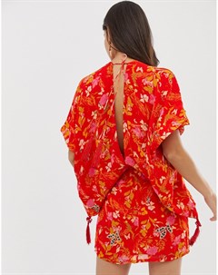 Платье в стиле кимоно с кисточками и цветочным принтом Millie mackintosh