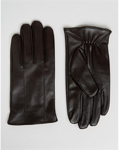 Коричневые кожаные перчатки Barneys Barneys originals