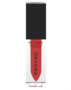 Помада жидкая матовая для губ 18 темно коралловый MATTADORE Liquid Lipstick Energy 5 г Provoc