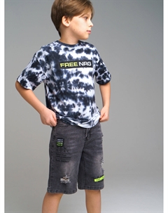 Шорты текстильные джинсовые для мальчиков Playtoday tween