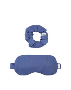 Набор аксессуаров маска для сна и резинка для волос BLUE Celena