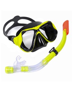 Набор для плавания взрослый маска трубка силикон E33175 желтый Sportex