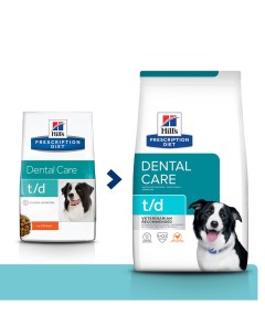 Сухой корм Prescription Diet t d Canine Dental Health диета для собак 3 кг Hill`s