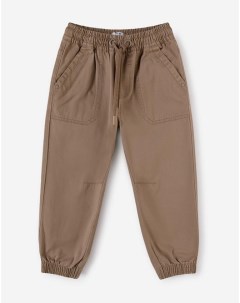 Коричневые брюки Jogger из твила для мальчика Gloria jeans