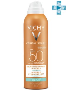 Солнцезащитный увлажняющий спрей вуаль SPF 50 200 мл Capital Ideal Soleil Vichy