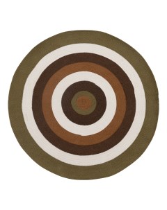 Ковер из хлопка target коричневого цвета из коллекции ethnic d120 см мультиколор Tkano