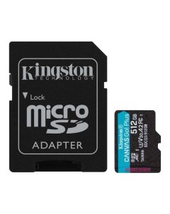 Карта памяти microSDXC 512Gb Class10 Canvas Go Plus adapter SDCG3 512GB Kingston