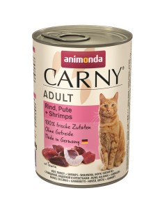 Корм для кошек Carny Adult говядина индейка креветки конс 400г Animonda