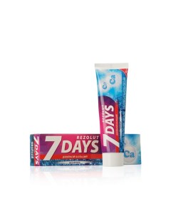 Зубная паста Rezolut Двойной кальций без фтора 100мл 7 days