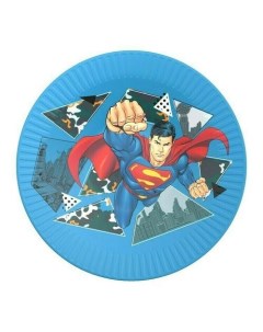 Набор бумажных тарелок Superman 6 шт Nd play