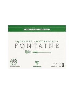 Альбом склейка для акварели Fontaine Torchon 30х40 см 25 л 300 г 100 хлопок Clairefontaine